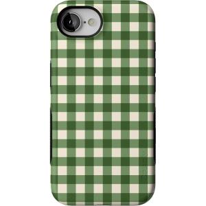 Casely iPhone 16e Case | Checked Twice | Green Plaid | Bold Protective Design | MagSafe Compatible Design