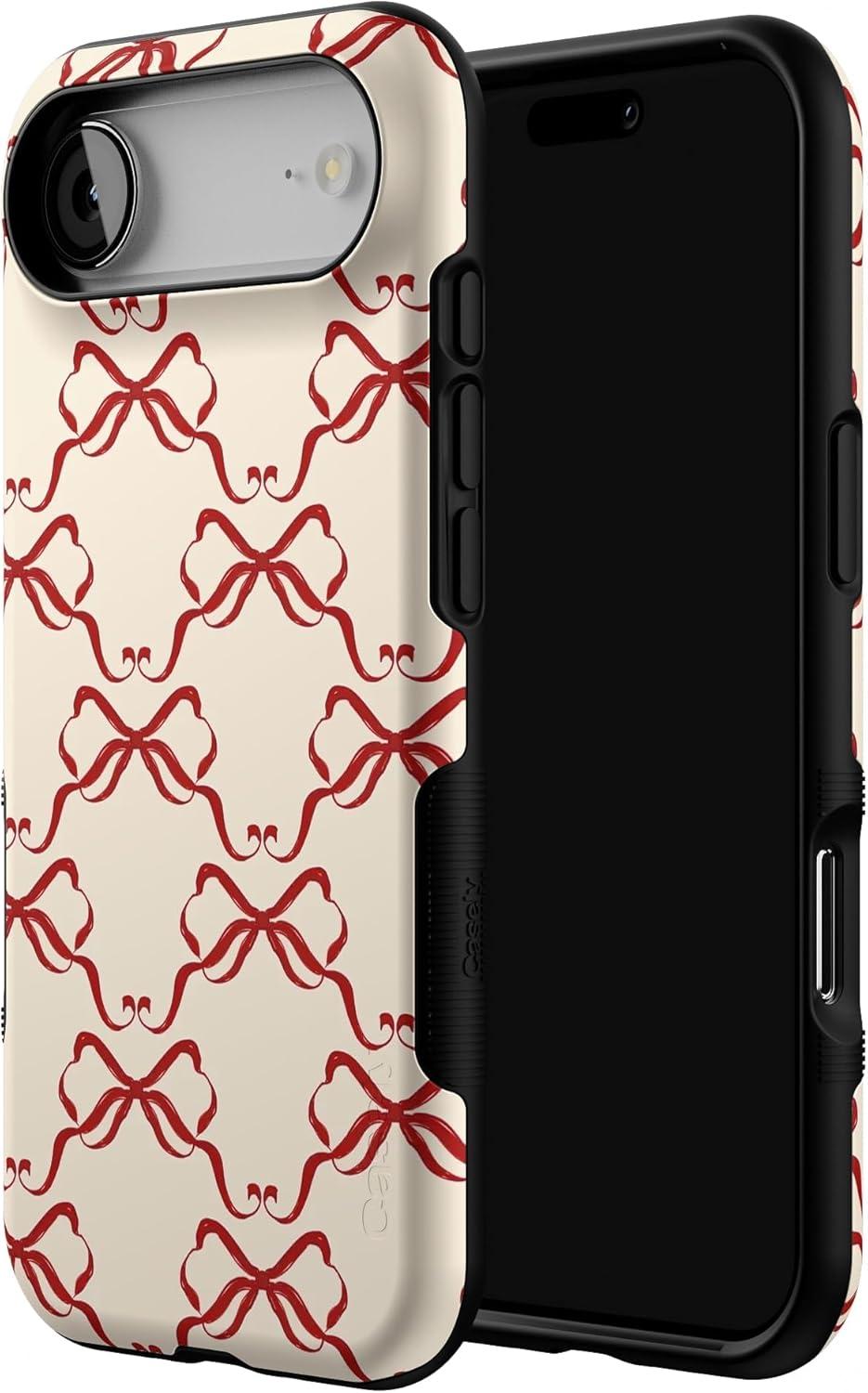 imageCasely iPhone 17 Air Case All Wrapped Up Vintage Bows Bold Protective Design MagSafe Compatible Design