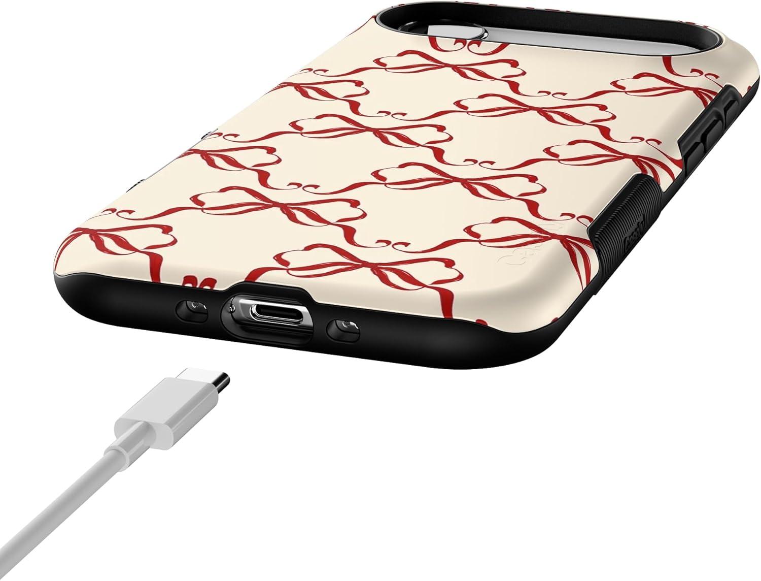 imageCasely iPhone 17 Air Case All Wrapped Up Vintage Bows Bold Protective Design MagSafe Compatible Design