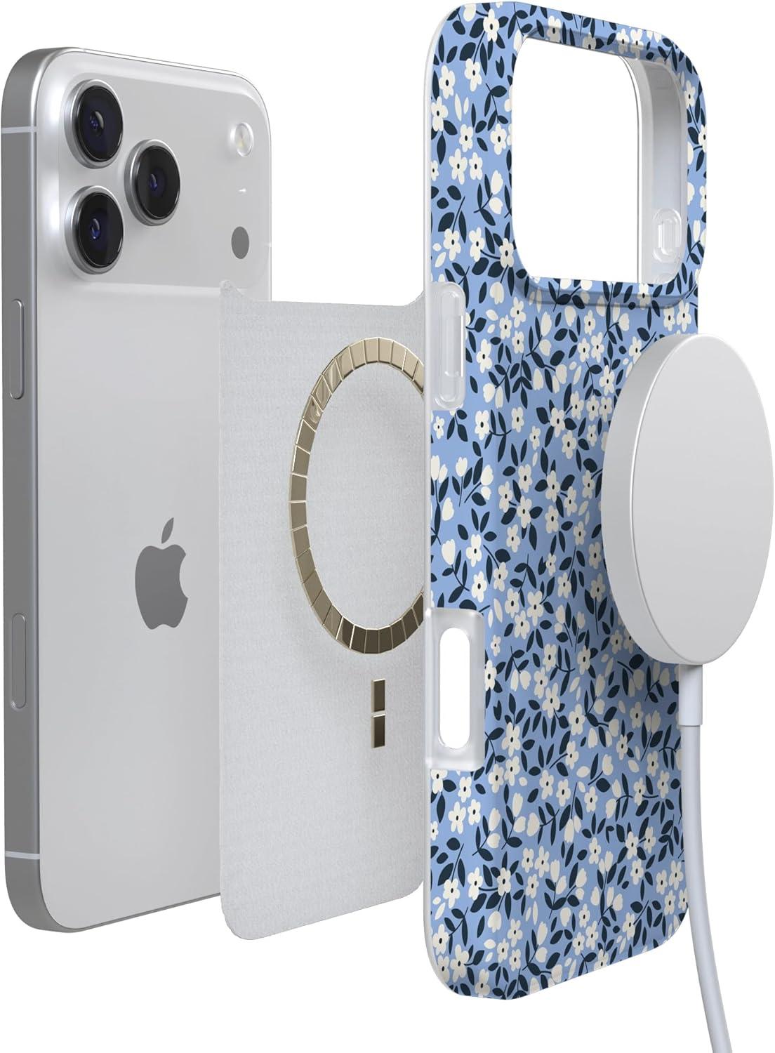 imageCasely iPhone 17 Pro Max Case  Fallen Gold  Antique Floral  Compatible with MagSafe  Classic Ultra Thin DesignPicking Daisies  Cottagecore