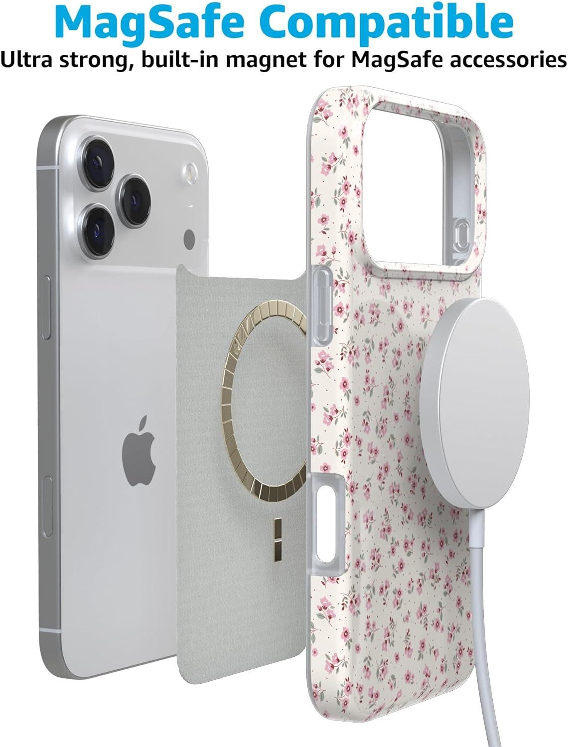 imageCasely iPhone 17 Pro Max Case  Powder Pups  Dog Sled  Compatible with MagSafe  Classic Ultra Thin DesignCottage Charm  Cottagecore