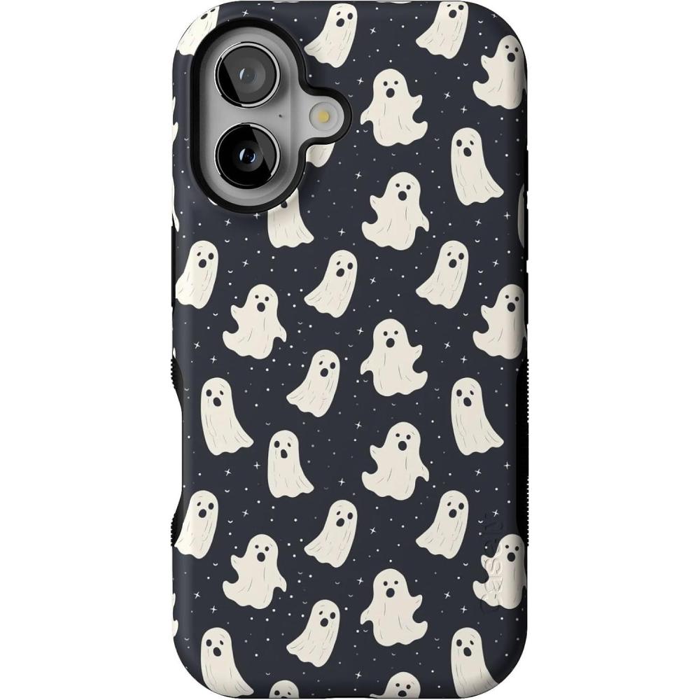 imageCasely iPhone 16 Case  All Smiles  Smiley Face Sticker  Bold Protective Design  MagSafe Compatible DesignAll Boos No Bite  Friendly Ghost
