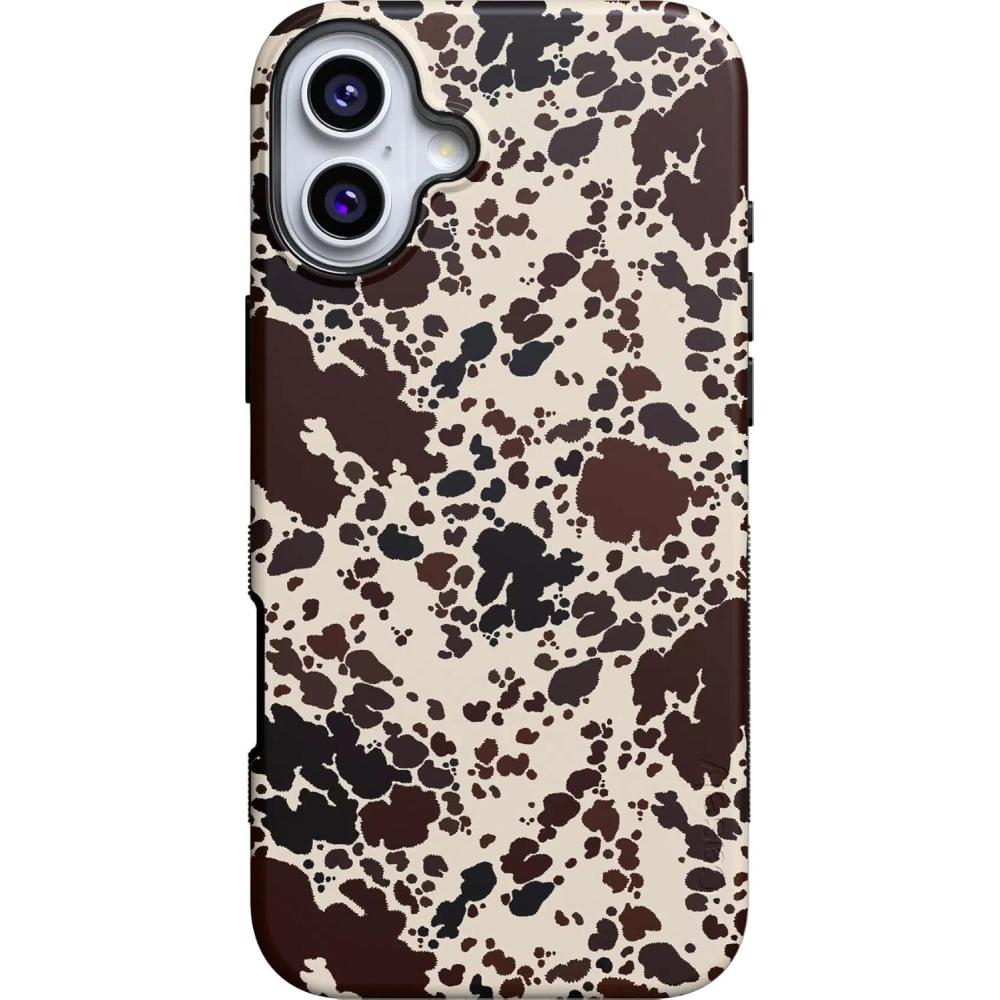 imageCasely iPhone 16 Case  All Smiles  Smiley Face Sticker  Bold Protective Design  MagSafe Compatible DesignCowgirl Envy  Cow Print