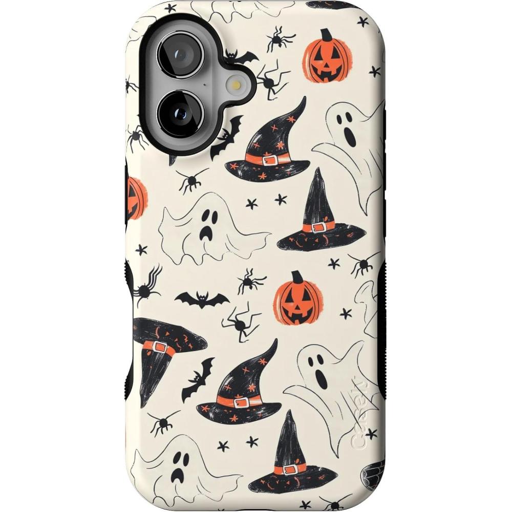 imageCasely iPhone 16 Case  All Smiles  Smiley Face Sticker  Bold Protective Design  MagSafe Compatible DesignFeeling Witchy  Haunted Halloween
