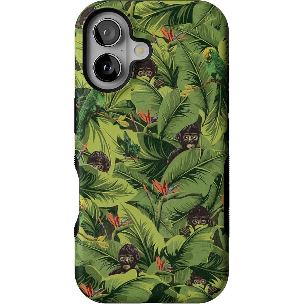 imageCasely iPhone 16 Case  All Smiles  Smiley Face Sticker  Bold Protective Design  MagSafe Compatible DesignFrida Kahlo  Sneaky Monkeys  Jungle Floral