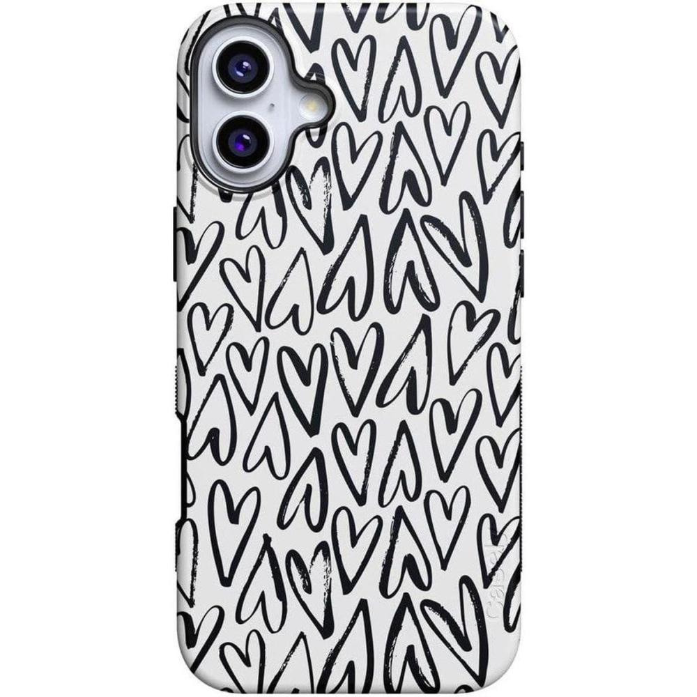 imageCasely iPhone 16 Case  All Smiles  Smiley Face Sticker  Bold Protective Design  MagSafe Compatible DesignHeart Throb  Endless Hearts