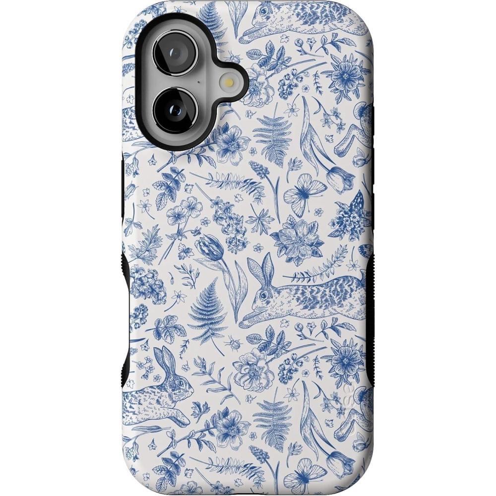 imageCasely iPhone 16 Case  All Smiles  Smiley Face Sticker  Bold Protective Design  MagSafe Compatible DesignHop  Bloom  Bunny Toile