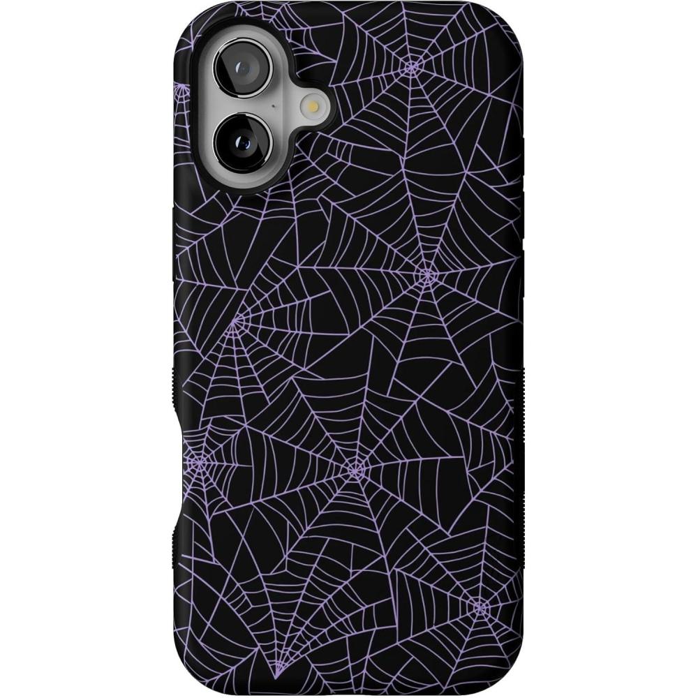 imageCasely iPhone 16 Case  All Smiles  Smiley Face Sticker  Bold Protective Design  MagSafe Compatible DesignMidnight Web  Spider Web