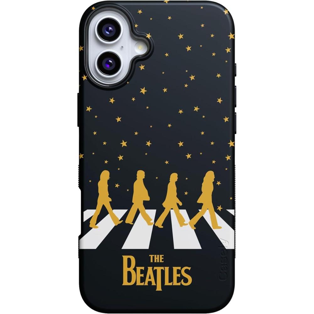 imageCasely iPhone 16 Case  All Smiles  Smiley Face Sticker  Bold Protective Design  MagSafe Compatible DesignNight Walk  The Beatles Abbey Road Dual Image