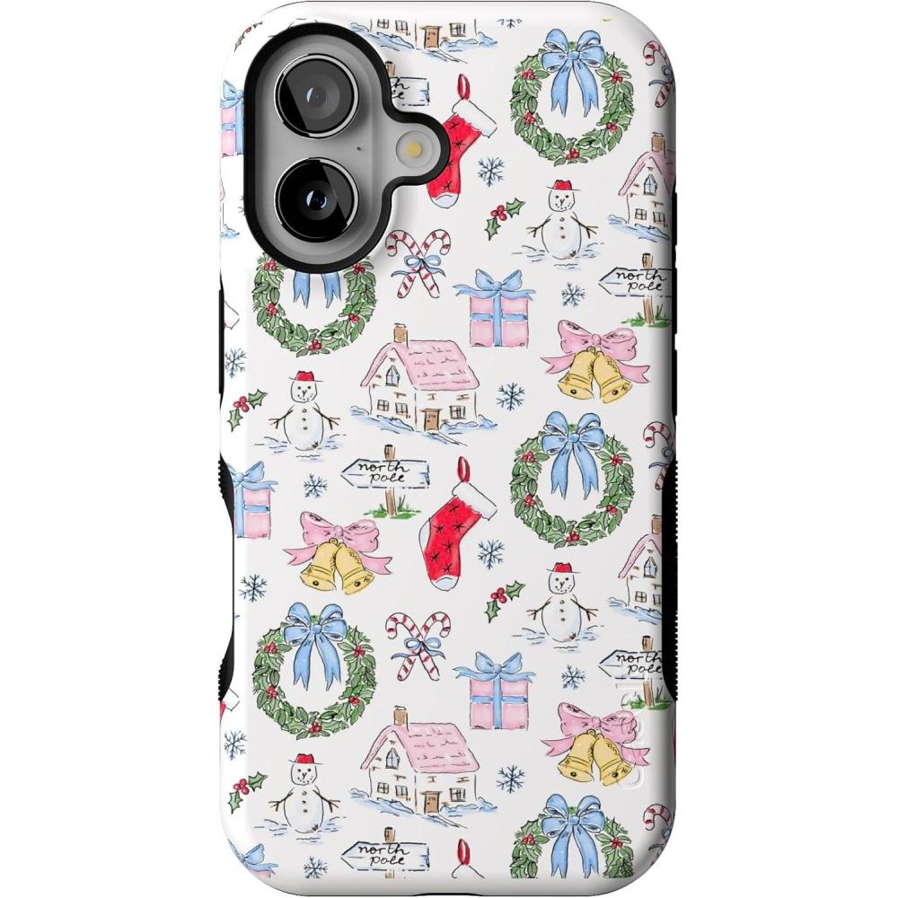 imageCasely iPhone 16 Case  Christmas Morning  Vintage Cartoon  Bold Protective Design  MagSafe Compatible Design