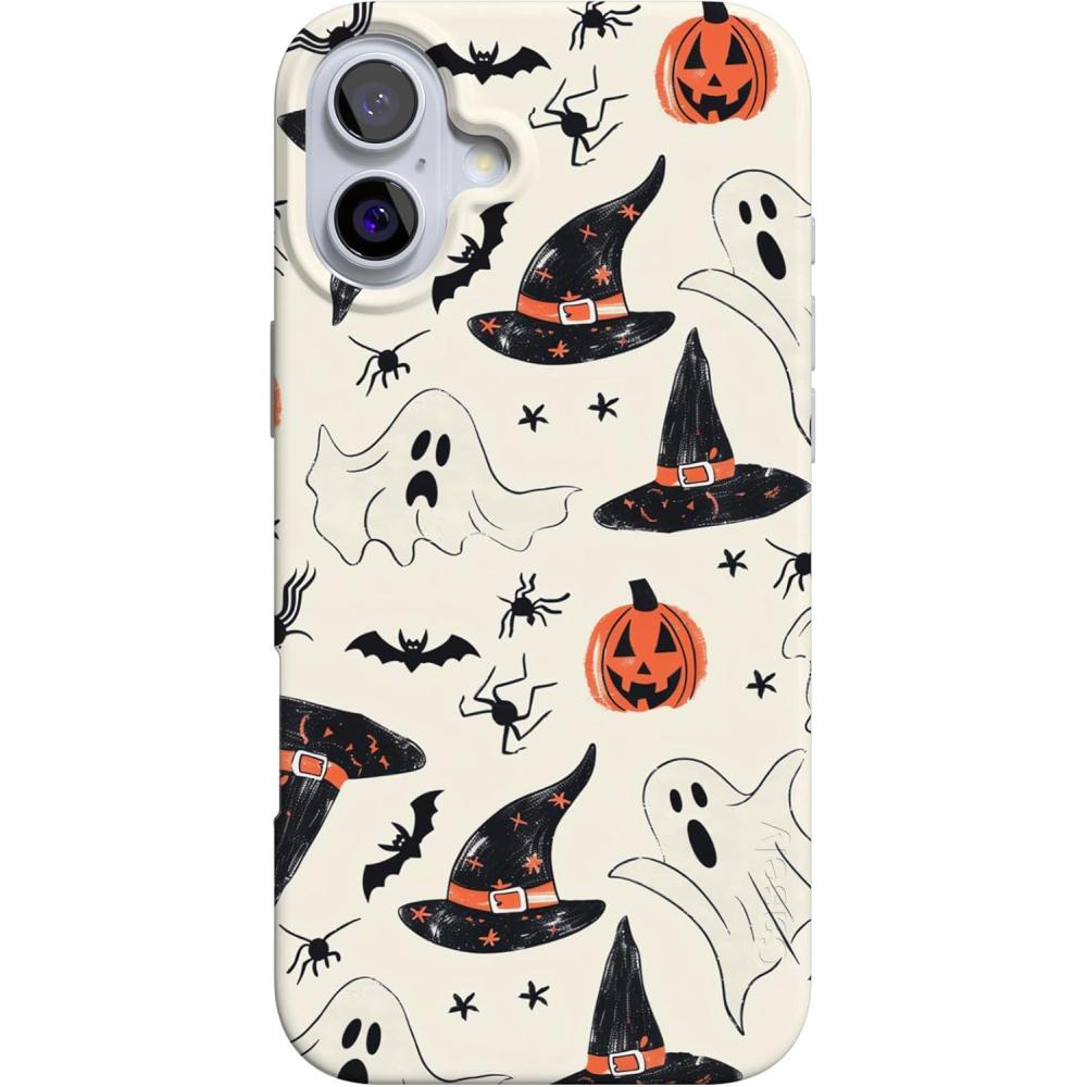 imageCasely iPhone 16 Case  Nantucket Cottage  Blue Hydrangea  Compatible with MagSafe  Classic Ultra Slim DesignFeeling Witchy  Haunted Halloween