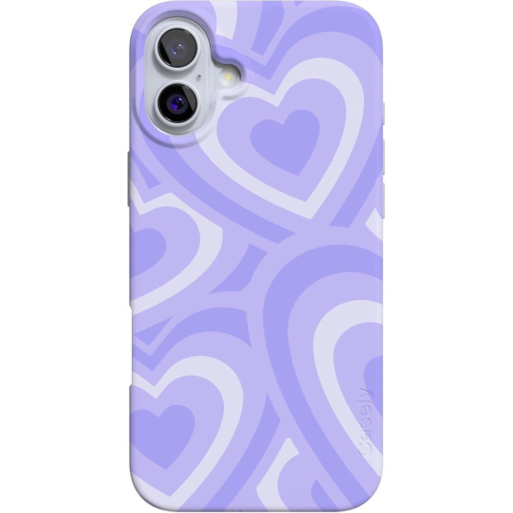 imageCasely iPhone 16 Case  Nantucket Cottage  Blue Hydrangea  Compatible with MagSafe  Classic Ultra Slim DesignLove Song  Lavender Heart