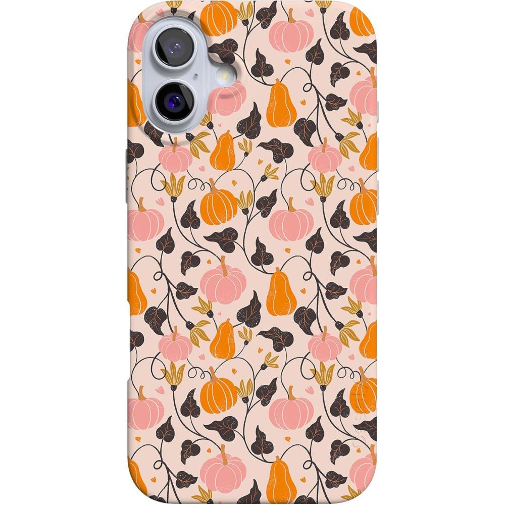 imageCasely iPhone 16 Case  Nantucket Cottage  Blue Hydrangea  Compatible with MagSafe  Classic Ultra Slim DesignPumpkin Princess  Harvest Vines