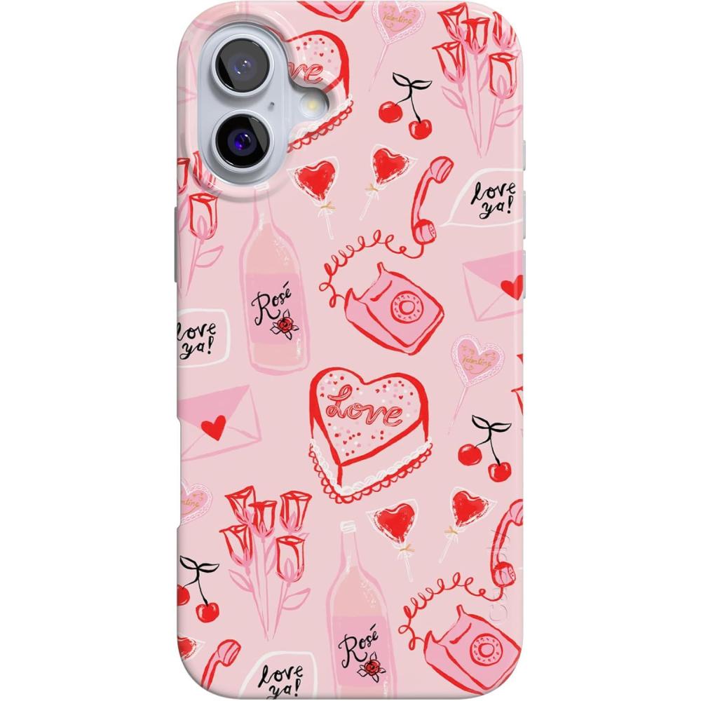 imageCasely iPhone 16 Case  Nantucket Cottage  Blue Hydrangea  Compatible with MagSafe  Classic Ultra Slim DesignThats Amore  Valentines