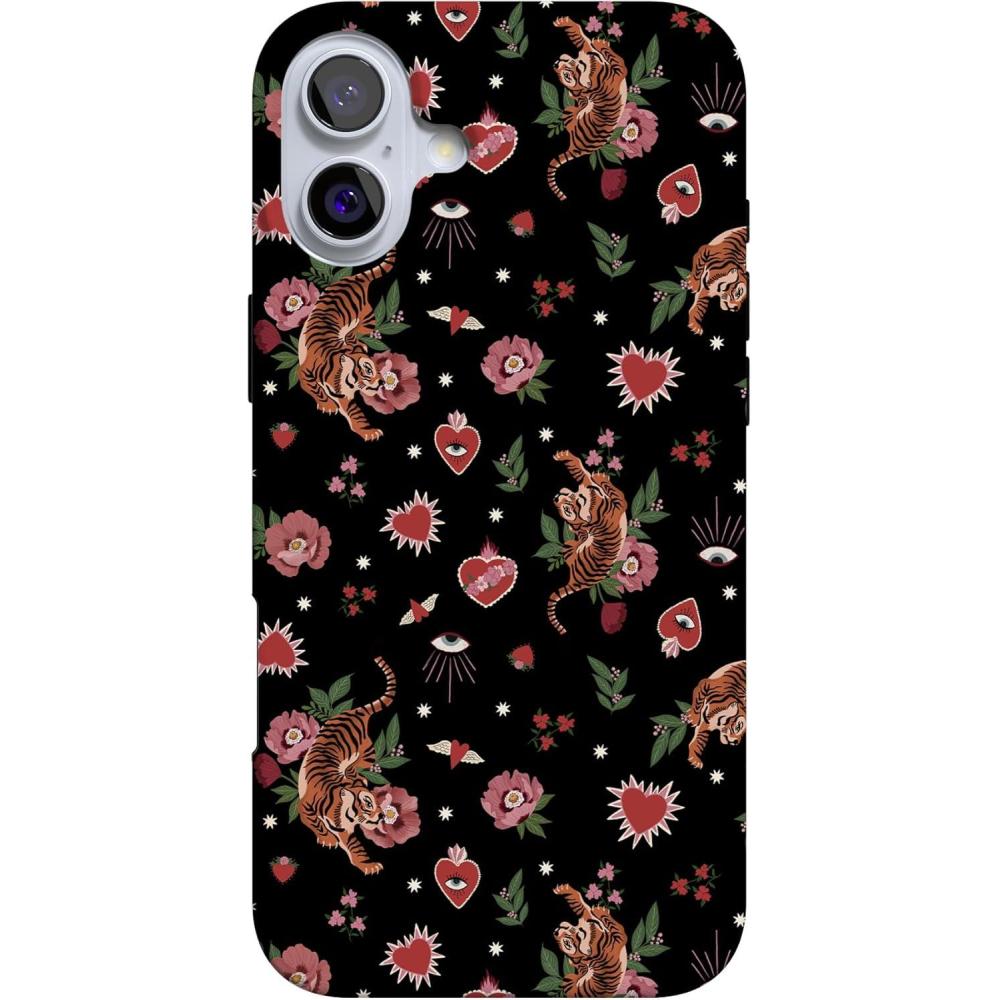 imageCasely iPhone 16 Case  Nantucket Cottage  Blue Hydrangea  Compatible with MagSafe  Classic Ultra Slim DesignWild at Heart  Tiger