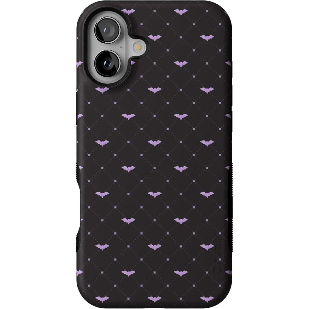imageCasely iPhone 16 Case  Such a Battie  Purple Bats  Bold Protective Design  MagSafe Compatible Design