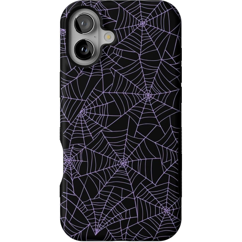 imageCasely iPhone 16 Plus Case  Bordeaux Rose  Moody Monochrome  Bold Protective Design  Compatible with MagSafeMidnight Web  Spider Web