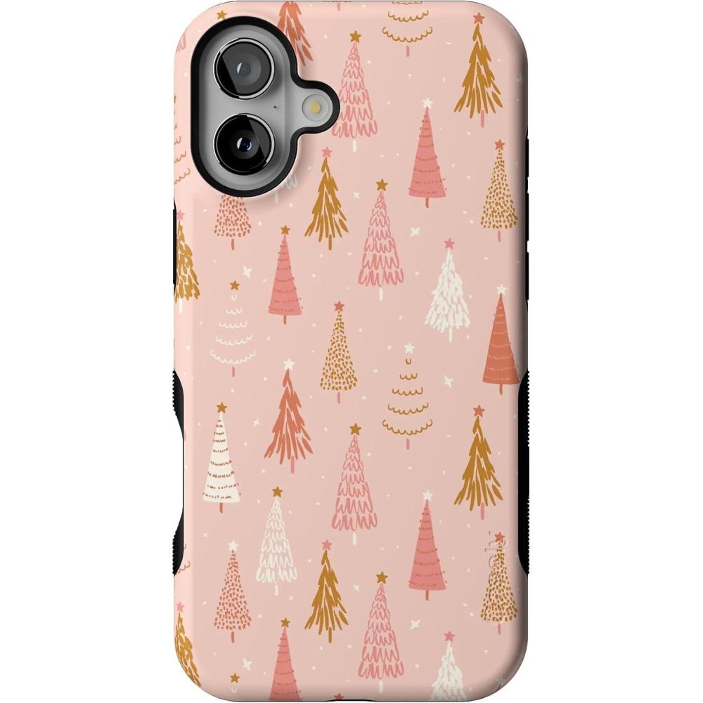 imageCasely iPhone 16 Plus Case  Bubblegum Forest  Christmas Tree  Bold Protective Design  MagSafe Compatible Design