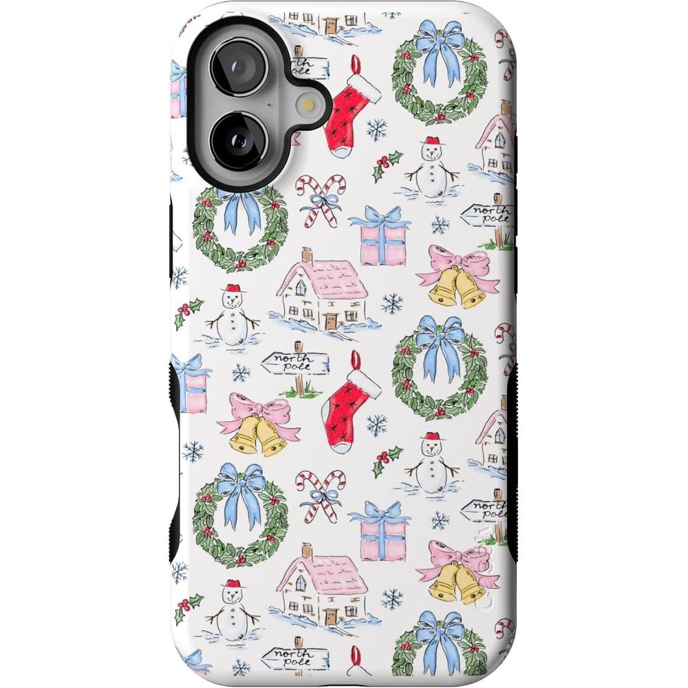 imageCasely iPhone 16 Plus Case  Christmas Morning  Vintage Cartoon  Bold Protective Design  MagSafe Compatible Design