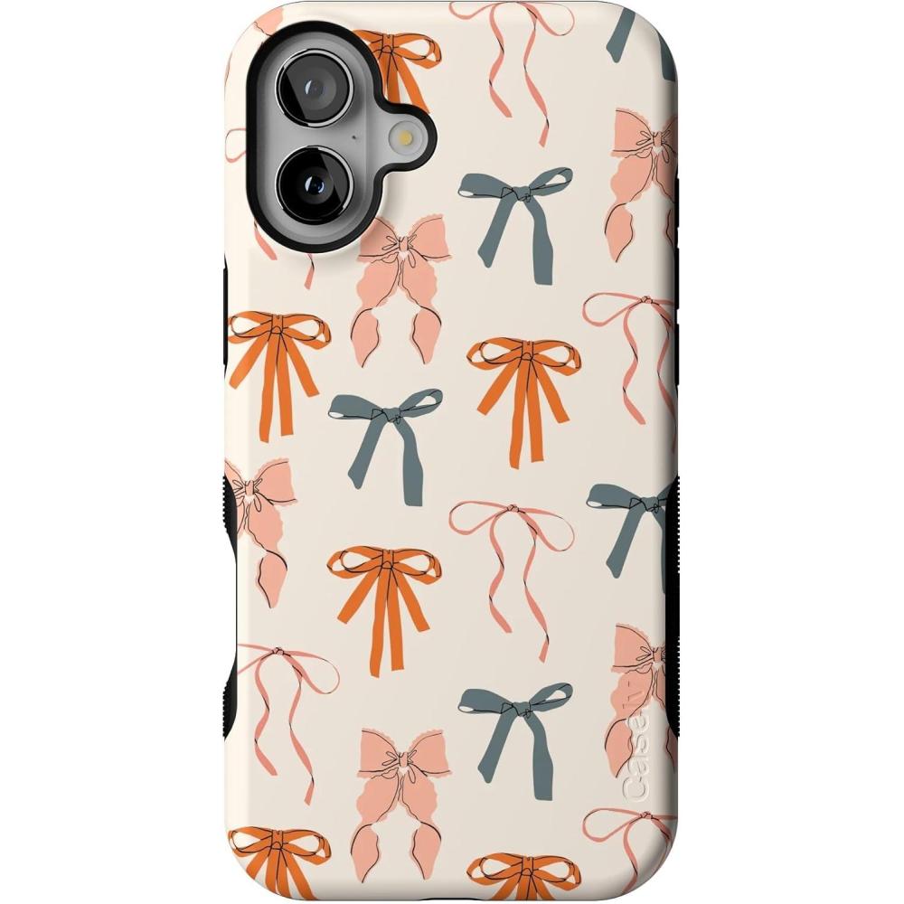 imageCasely iPhone 16 Plus Case  Gourdy Girlie  Harvest Bows  Bold Protective Design  MagSafe Compatible Design