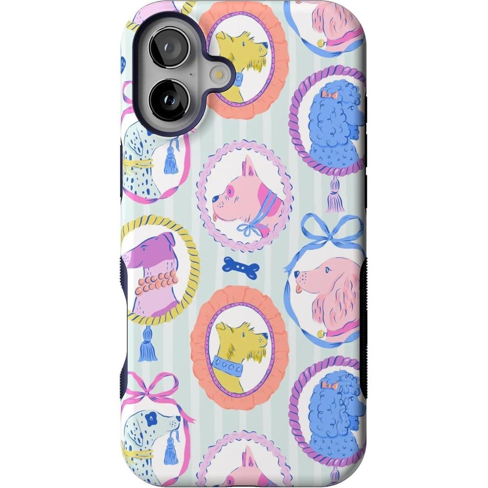 imageCasely iPhone 16 Plus Case  Twilight Flora  Moody Monochrome  Bold Protective Design  Compatible with MagSafeChateau Pups  French Dog