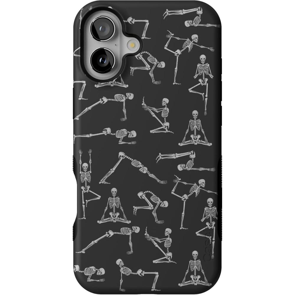 imageCasely iPhone 16 Plus Case  Twilight Flora  Moody Monochrome  Bold Protective Design  Compatible with MagSafeCorpse Pose  Skeleton Yoga