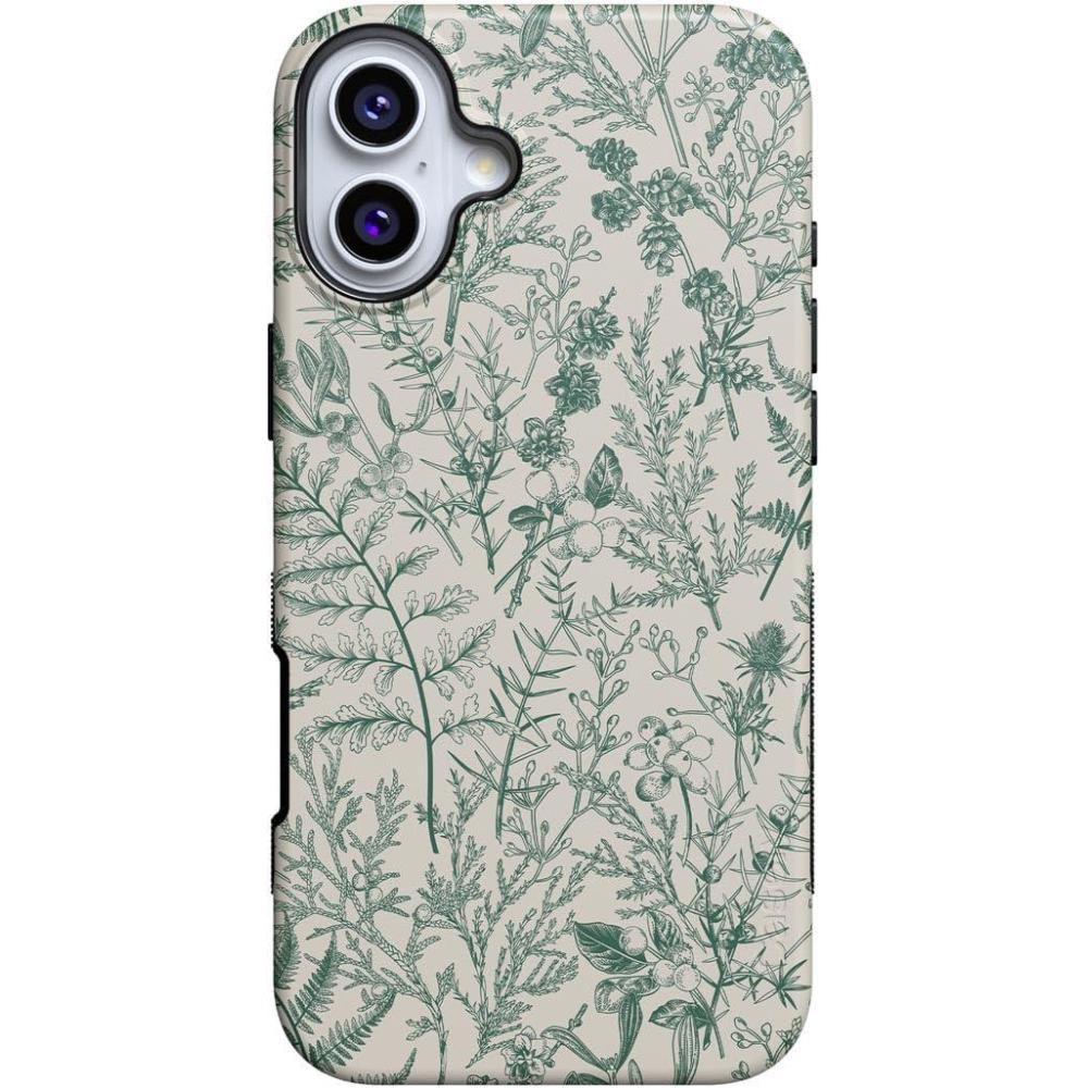 imageCasely iPhone 16 Plus Case  Twilight Flora  Moody Monochrome  Bold Protective Design  Compatible with MagSafeSage Garden  Green Floral