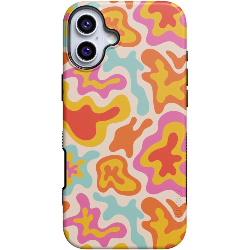 imageCasely iPhone 16 Plus Case  Twilight Flora  Moody Monochrome  Bold Protective Design  Compatible with MagSafeTropical Color Splash  Abstract Retro