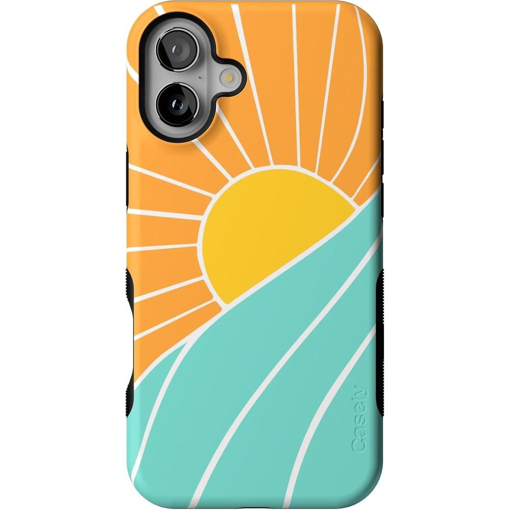 imageCasely iPhone 16 Plus Case  Twilight Flora  Moody Monochrome  Bold Protective Design  Compatible with MagSafeWaves  Rays  Sunshine