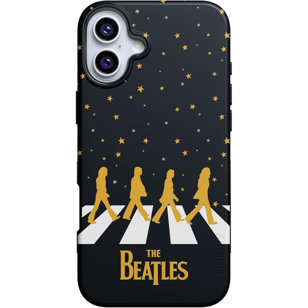 imageCasely iPhone 16 Plus Case  Van Gogh  Skull of a Skeleton with Burning Cigarette  Bold Protective Design  Compatible with MagSafeNight Walk  The Beatles Abbey Road Dual Image