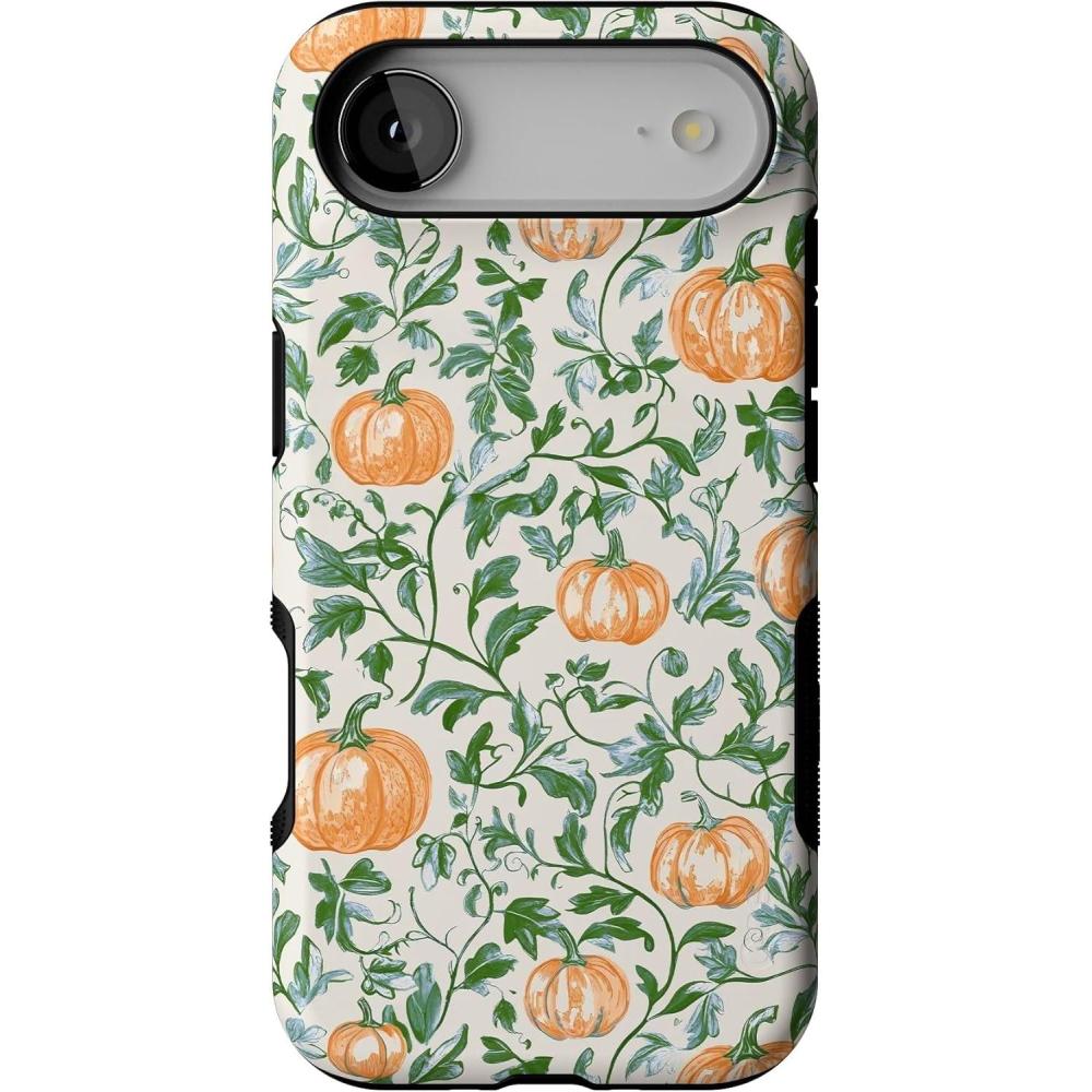 imageCasely iPhone 17 Air Case  Pumpkin Patch  Green Vines  Bold Protective Design  MagSafe Compatible Design