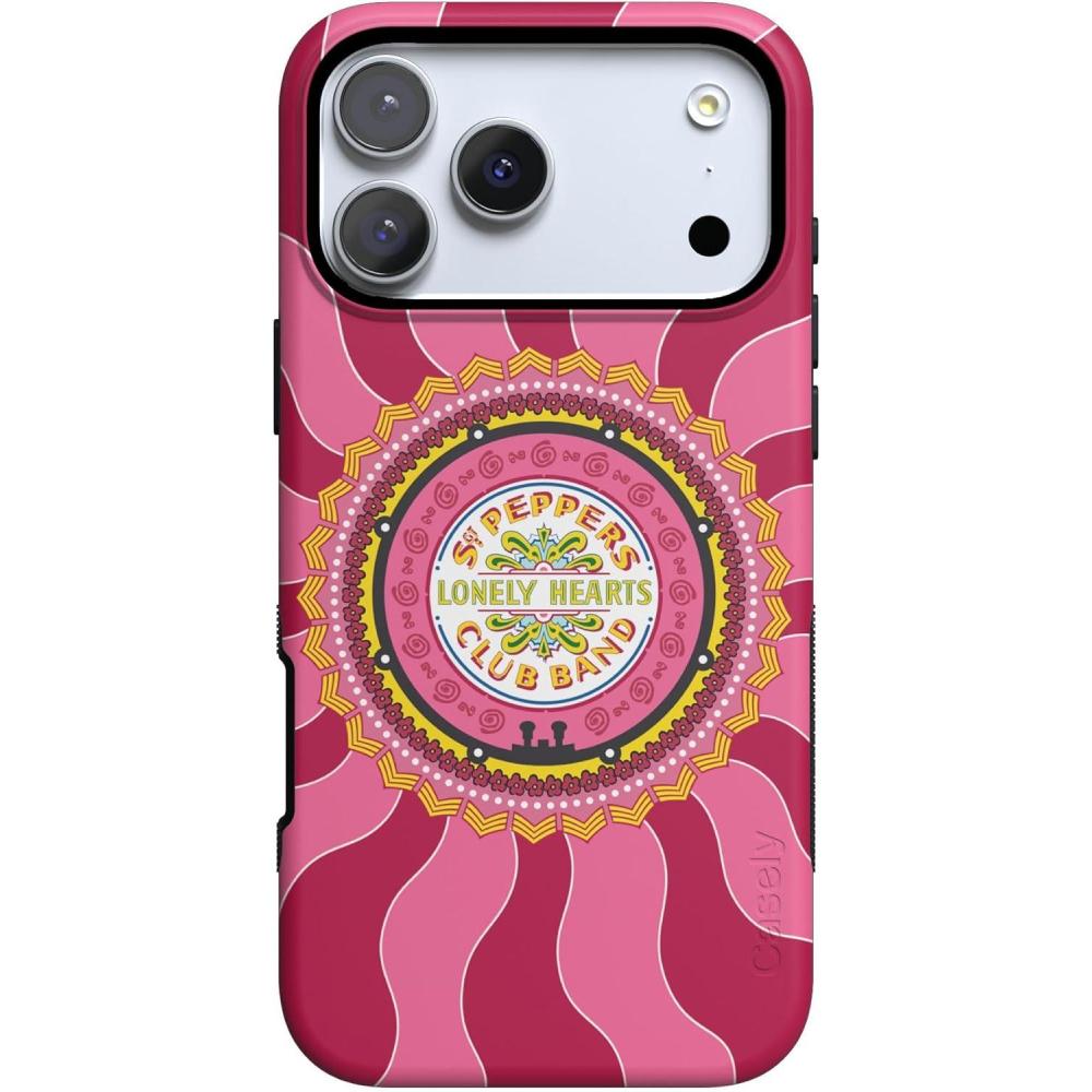 imageCasely iPhone 17 Pro Max Case  Bordeaux Rose  Moody Monochrome  Bold Protective Design  Compatible with MagSafeLonely Hearts Club  The Beatles Sgt Peppers