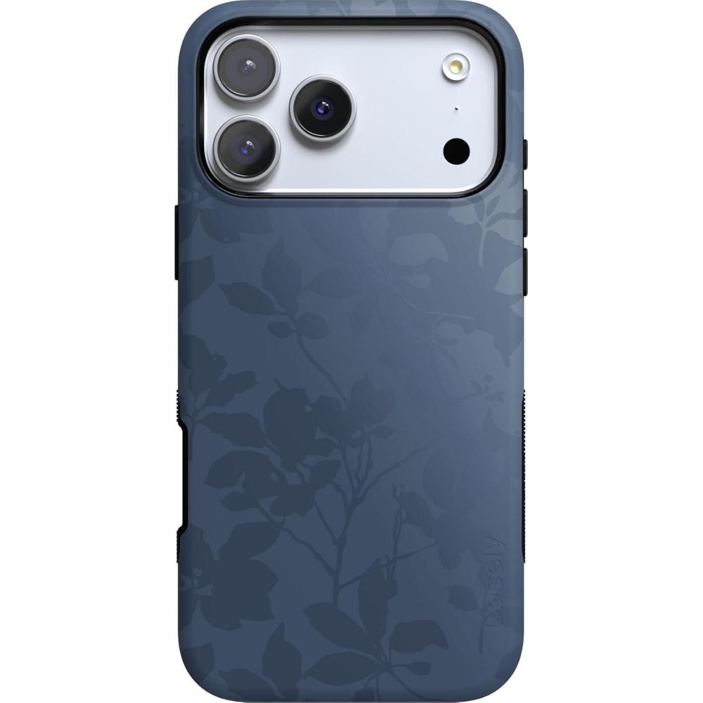 imageCasely iPhone 17 Pro Max Case  Bordeaux Rose  Moody Monochrome  Bold Protective Design  Compatible with MagSafeTwilight Flora  Moody Monochrome