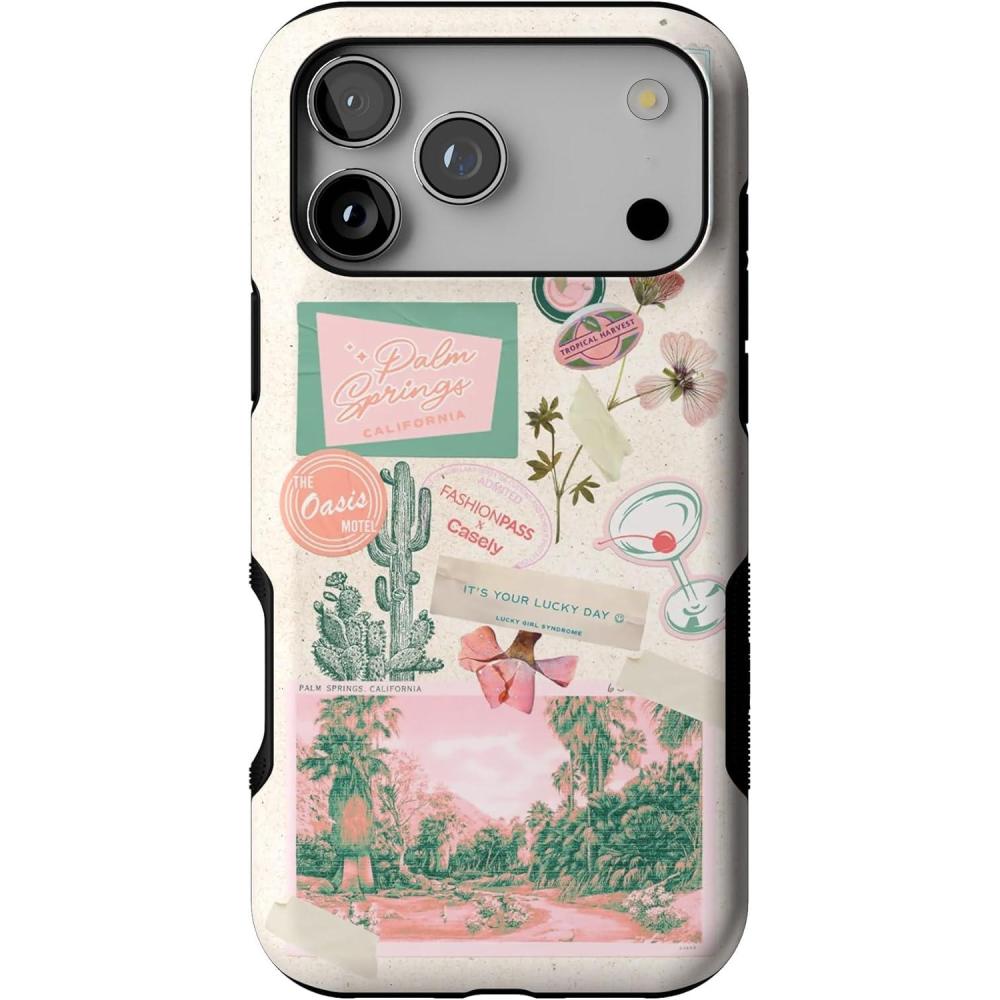 imageCasely iPhone 17 Pro Max Case  Bordeaux Rose  Moody Monochrome  Bold Protective Design  Compatible with MagSafeVintage Vacay  FashionPass x Casely