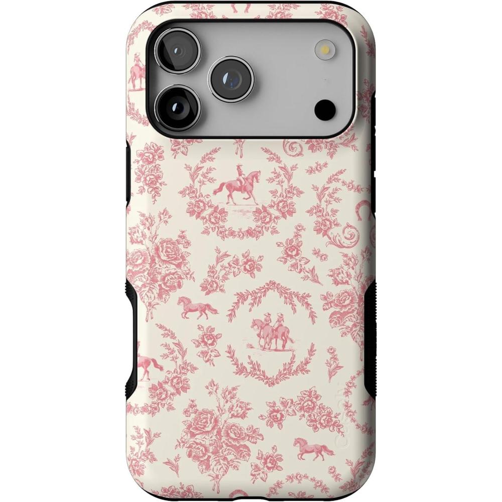 imageCasely iPhone 17 Pro Max Case  Bordeaux Rose  Moody Monochrome  Bold Protective Design  Compatible with MagSafeWestern Bloom  Jenna Palek x Casely