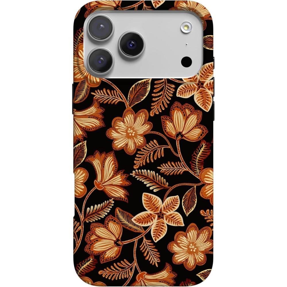 imageCasely iPhone 17 Pro Max Case  Fallen Gold  Antique Floral  Compatible with MagSafe  Classic Ultra Thin DesignMaple Flowers  Floral Foliage