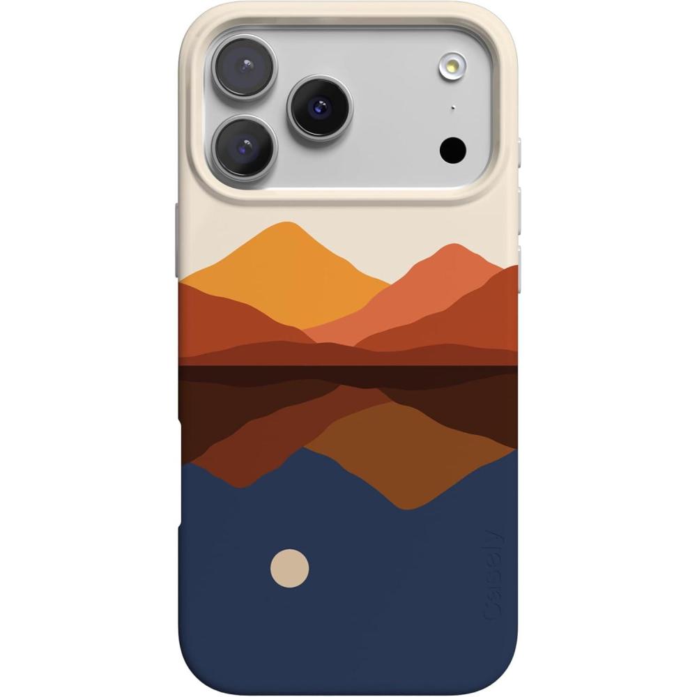 imageCasely iPhone 17 Pro Max Case  Fallen Gold  Antique Floral  Compatible with MagSafe  Classic Ultra Thin DesignOpposites Attract  Day  Night Mountains