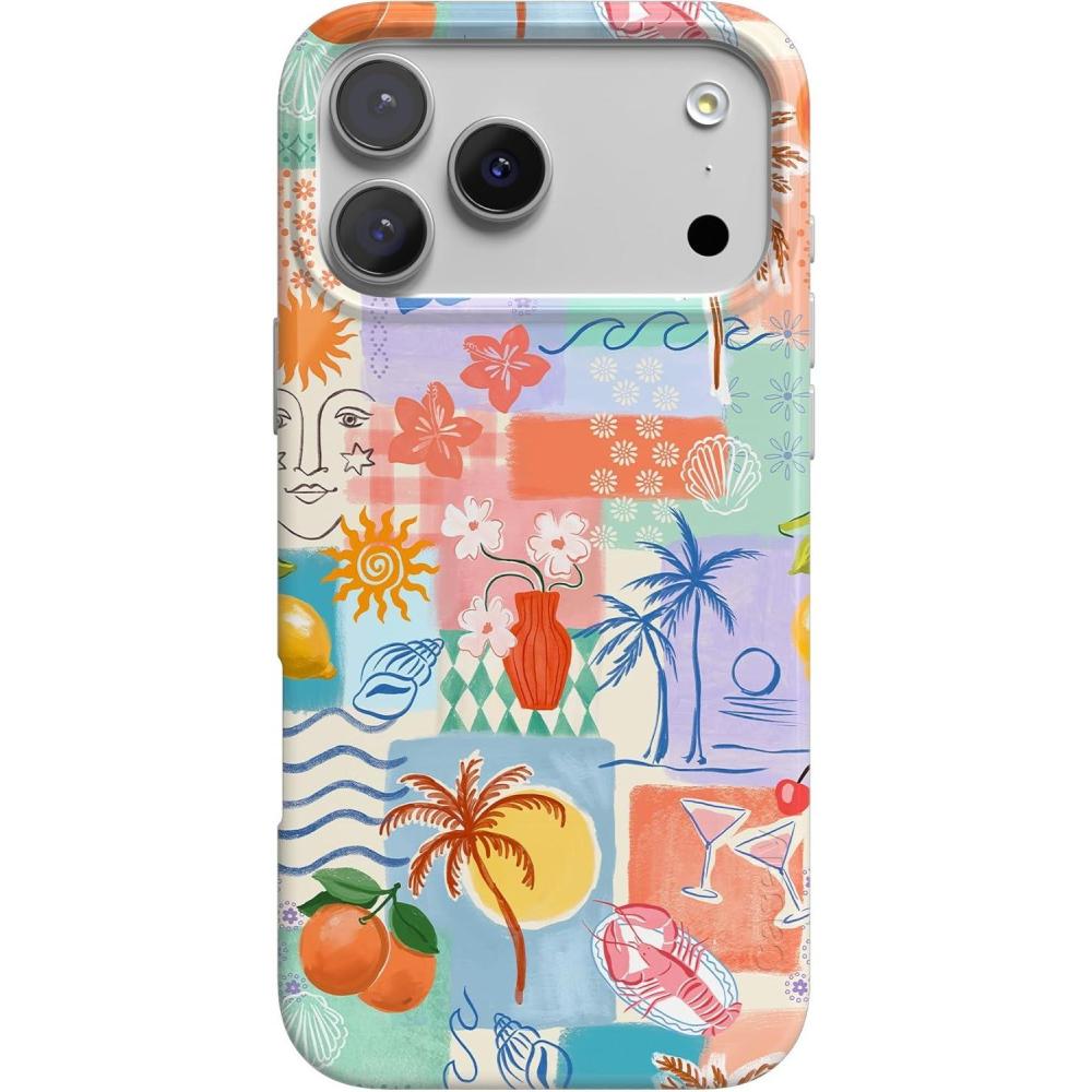 imageCasely iPhone 17 Pro Max Case  Fallen Gold  Antique Floral  Compatible with MagSafe  Classic Ultra Thin DesignTropical Heat  Beachy Collage