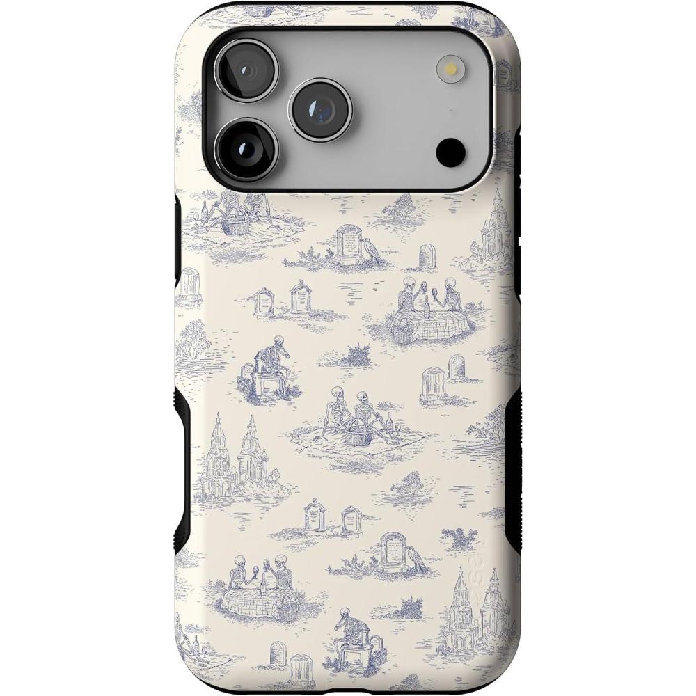 imageCasely iPhone 17 Pro Max Case  Graveyard Gathering  Skeleton Picnic  Bold Protective Design  MagSafe Compatible Design