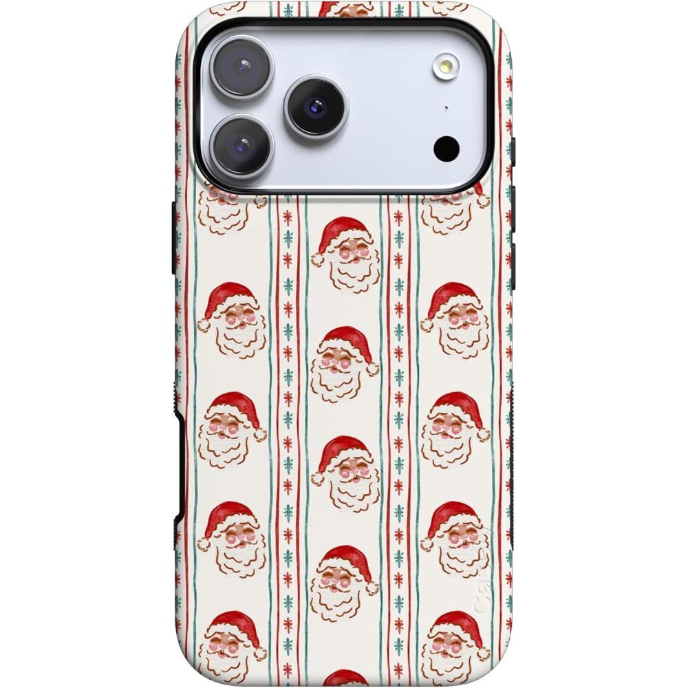 imageCasely iPhone 17 Pro Max Case  Jolly St Nick  Retro Claus  Bold Protective Design  MagSafe Compatible Design