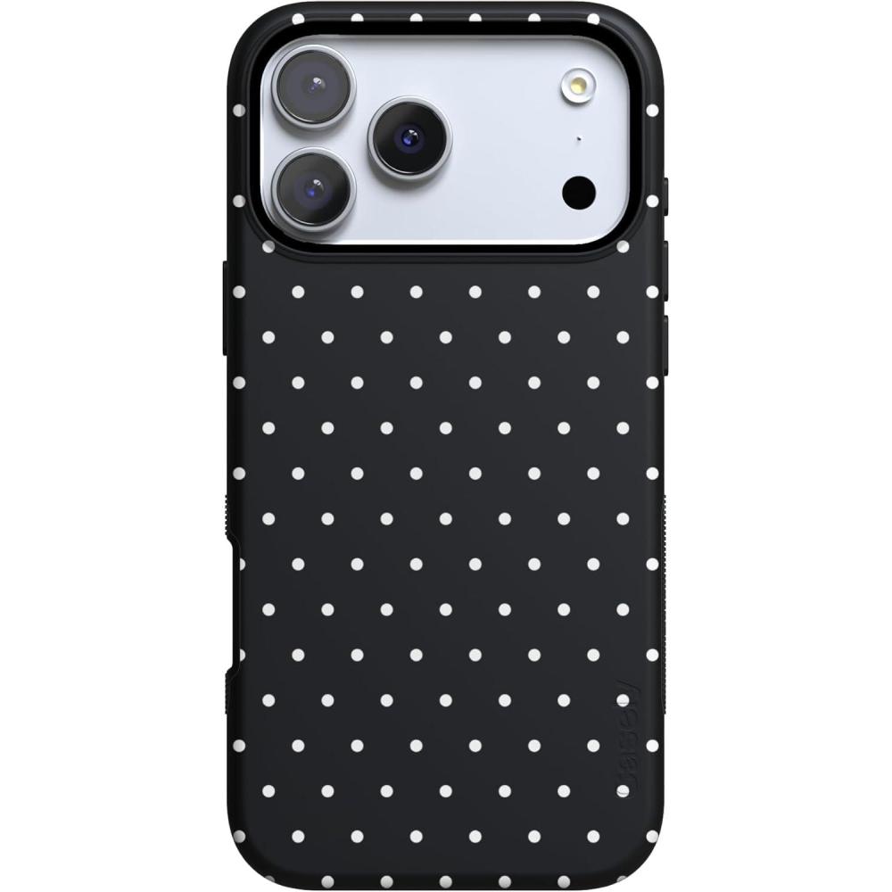 imageCasely iPhone 17 Pro Max Case  Lonely Hearts Club  The Beatles SGT Peppers  Bold Protective Design  Compatible with MagSafeOn the Dot  Black Polka Dot