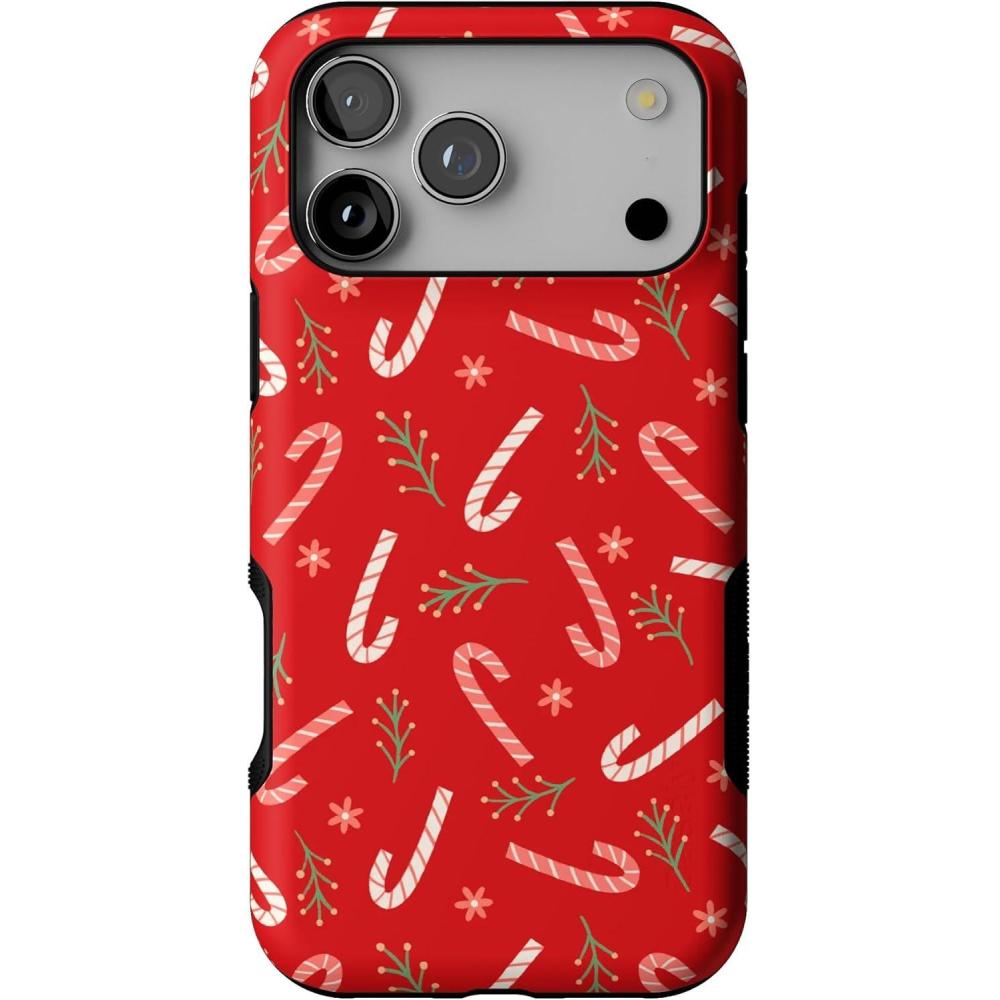 imageCasely iPhone 17 Pro Max Case  Peppermint Kiss  Candy Cane  Bold Protective Design  MagSafe Compatible Design