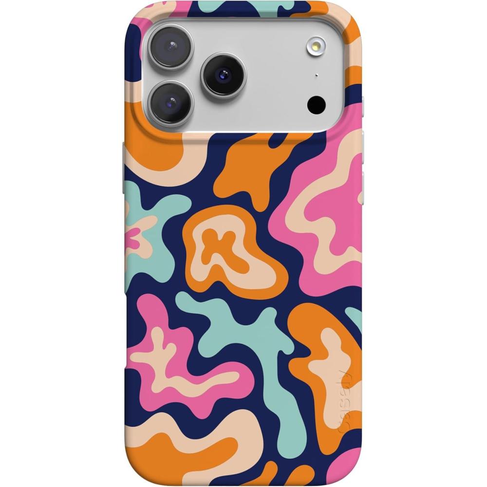 imageCasely iPhone 17 Pro Max Case  Powder Pups  Dog Sled  Compatible with MagSafe  Classic Ultra Thin DesignMidnight Color Splash  Abstract Retro