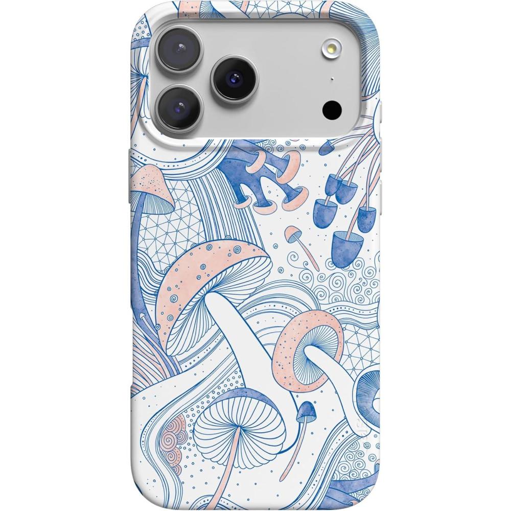 imageCasely iPhone 17 Pro Max Case  Powder Pups  Dog Sled  Compatible with MagSafe  Classic Ultra Thin DesignThe Fun Guy  Enchanted Forest Mushroom Floral