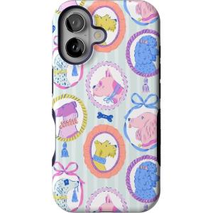 Casely iPhone 16 Case | All Smiles | Smiley Face Sticker | Bold Protective Design | MagSafe Compatible Design(Chateau Pups | French Dog)