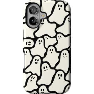 Casely iPhone 16 Case | All Smiles | Smiley Face Sticker | Bold Protective Design | MagSafe Compatible Design(Don’t Ghost Me | Halloween)
