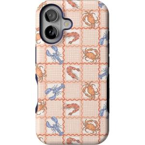 Casely iPhone 16 Case | All Smiles | Smiley Face Sticker | Bold Protective Design | MagSafe Compatible Design(On the Cape | Coastal Summer)