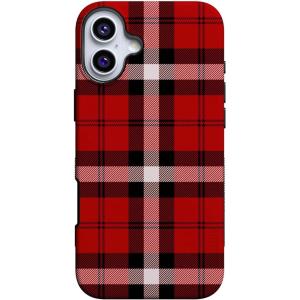 Casely iPhone 16 Case | As if! | Red Plaid | Bold Protective Design | MagSafe Compatible Design