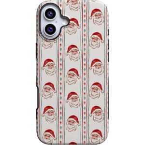 Casely iPhone 16 Case | Jolly St. Nick | Retro Claus | Bold Protective Design | MagSafe Compatible Design