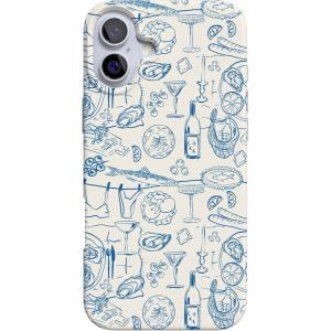 Casely iPhone 16 Case | Nantucket Cottage | Blue Hydrangea | Compatible with MagSafe | Classic Ultra Slim Design(Amalfi Aperitivo | Dolce Vita)